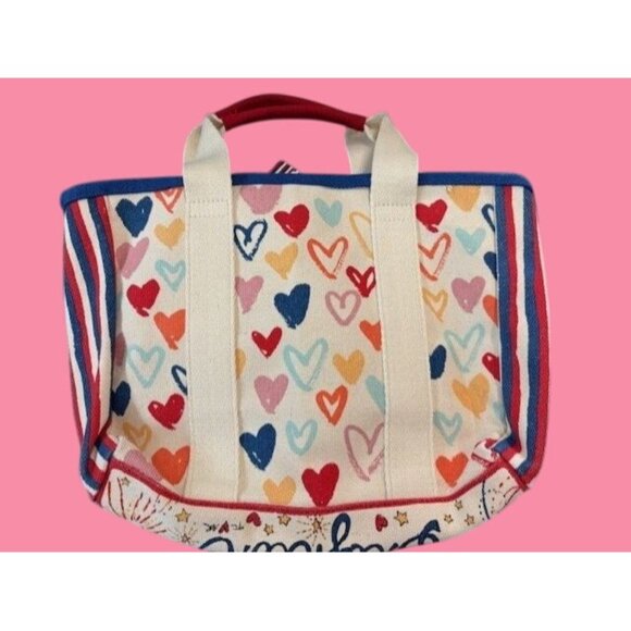 Brighton Red White & You Mini Tote Bag With Colorful Heart Print - Picture 2 of 7